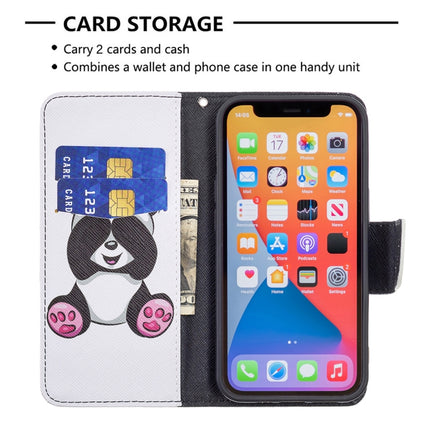 Colored Drawing Pattern Horizontal Flip Leather Case with Holder & Card Slots & Wallet For iPhone 13 mini(Panda)-garmade.com