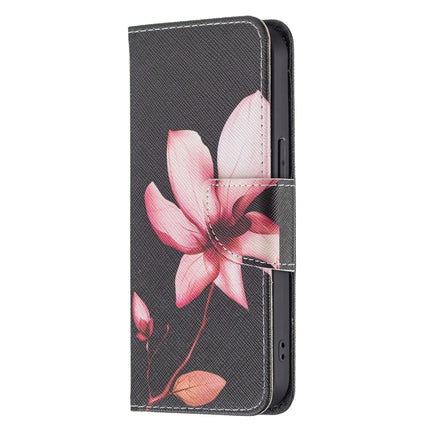 Colored Drawing Pattern Horizontal Flip Leather Case with Holder & Card Slots & Wallet For iPhone 13 mini(Lotus)-garmade.com