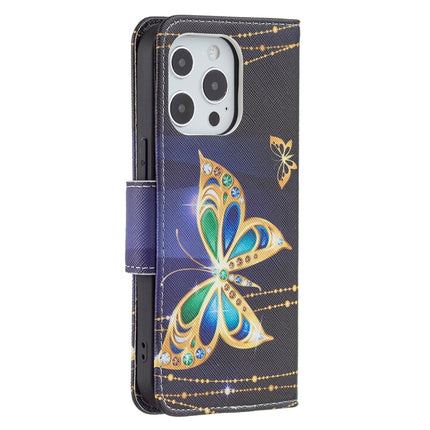 Colored Drawing Pattern Horizontal Flip Leather Case with Holder & Card Slots & Wallet For iPhone 13 mini(Big Butterfly)-garmade.com
