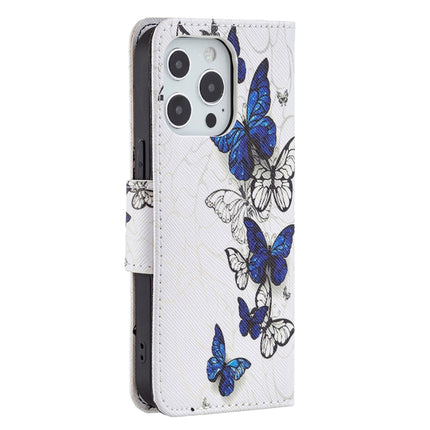 Colored Drawing Pattern Horizontal Flip Leather Case with Holder & Card Slots & Wallet For iPhone 13(Butterflies)-garmade.com