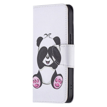 Colored Drawing Pattern Horizontal Flip Leather Case with Holder & Card Slots & Wallet For iPhone 13(Panda)-garmade.com