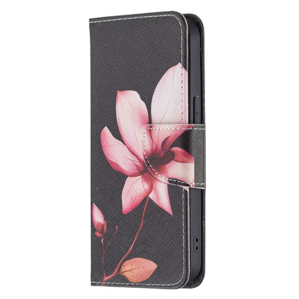 Colored Drawing Pattern Horizontal Flip Leather Case with Holder & Card Slots & Wallet For iPhone 13(Lotus)-garmade.com