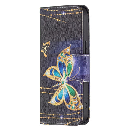 Colored Drawing Pattern Horizontal Flip Leather Case with Holder & Card Slots & Wallet For iPhone 13(Big Butterfly)-garmade.com