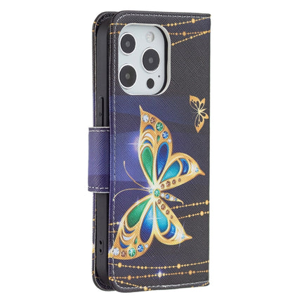 Colored Drawing Pattern Horizontal Flip Leather Case with Holder & Card Slots & Wallet For iPhone 13(Big Butterfly)-garmade.com