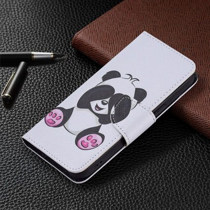 Colored Drawing Pattern Horizontal Flip Leather Case with Holder & Card Slots & Wallet For iPhone 13 Pro(Panda)-garmade.com