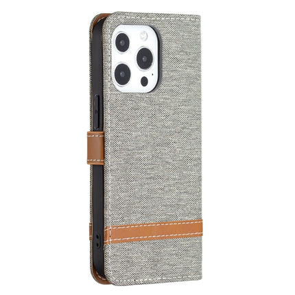 Color Matching Denim Texture Horizontal Flip Leather Case with Holder & Card Slots & Wallet & Lanyard For iPhone 13 mini(Grey)-garmade.com