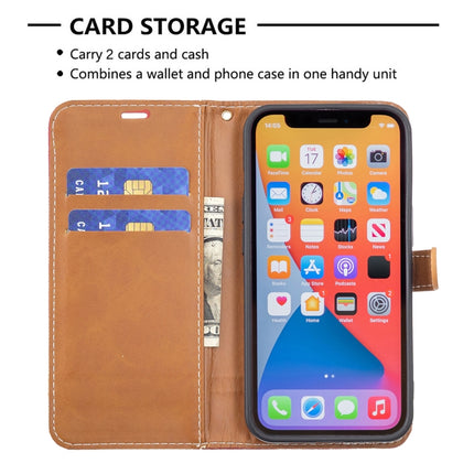 Color Matching Denim Texture Horizontal Flip Leather Case with Holder & Card Slots & Wallet & Lanyard For iPhone 13(Red)-garmade.com