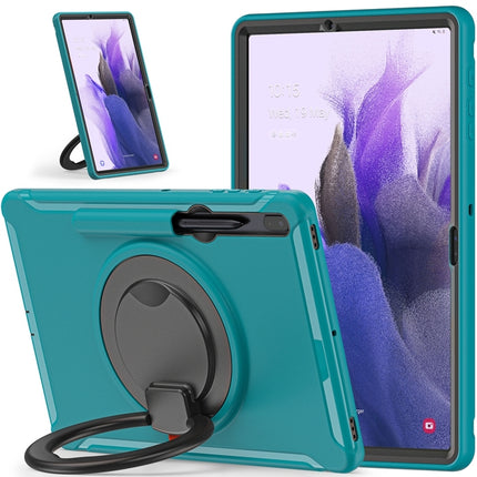 For Samsung Galaxy Tab S8+ / Tab S8 Plus / Tab S7 FE / Tab S7+/S7 FE 12.4 inch T970 Shockproof TPU + PC Protective Case with 360 Degree Rotation Foldable Handle Grip Holder & Pen Slot(Blue)-garmade.com