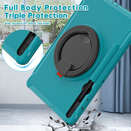 For Samsung Galaxy Tab S8+ / Tab S8 Plus / Tab S7 FE / Tab S7+/S7 FE 12.4 inch T970 Shockproof TPU + PC Protective Case with 360 Degree Rotation Foldable Handle Grip Holder & Pen Slot(Blue)-garmade.com