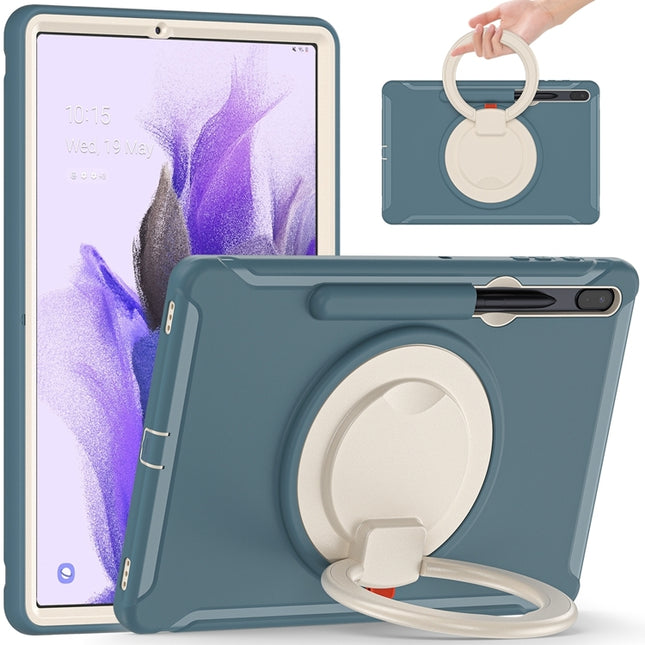 For Samsung Galaxy Tab S8+ / Tab S8 Plus / Tab S7 FE / Tab S7+/S7 FE 12.4 inch T970 Shockproof TPU + PC Protective Case with 360 Degree Rotation Foldable Handle Grip Holder & Pen Slot(Cornflower Blue)-garmade.com
