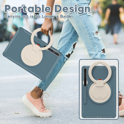 For Samsung Galaxy Tab S8+ / Tab S8 Plus / Tab S7 FE / Tab S7+/S7 FE 12.4 inch T970 Shockproof TPU + PC Protective Case with 360 Degree Rotation Foldable Handle Grip Holder & Pen Slot(Cornflower Blue)-garmade.com