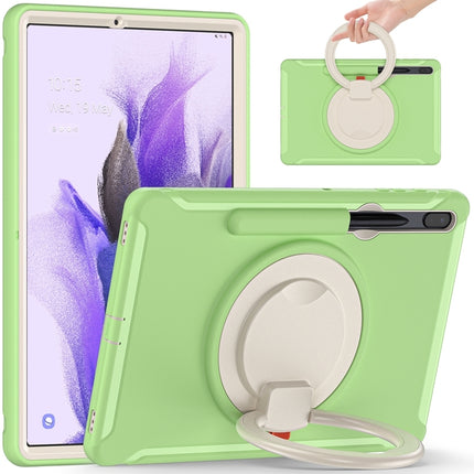 For Samsung Galaxy Tab S8+ / Tab S8 Plus / Tab S7 FE / Tab S7+/S7 FE 12.4 inch T970 Shockproof TPU + PC Protective Case with 360 Degree Rotation Foldable Handle Grip Holder & Pen Slot(Matcha Green)-garmade.com