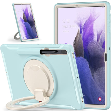 For Samsung Galaxy Tab S8+ / Tab S8 Plus / Tab S7 FE / Tab S7+/S7 FE 12.4 inch T970 Shockproof TPU + PC Protective Case with 360 Degree Rotation Foldable Handle Grip Holder & Pen Slot(Ice Crystal Blue)-garmade.com