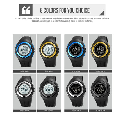 SKMEI 1790 Triplicate Round LED Dual Time Digital Display Luminous Electronic Watch for Men(Black)-garmade.com