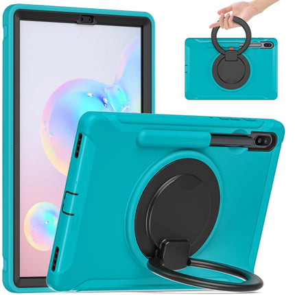 For Samsung Galaxy Tab S6 T860 Shockproof TPU + PC Protective Case with 360 Degree Rotation Foldable Handle Grip Holder & Pen Slot(Blue)-garmade.com