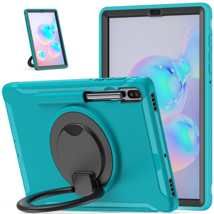 For Samsung Galaxy Tab S6 T860 Shockproof TPU + PC Protective Case with 360 Degree Rotation Foldable Handle Grip Holder & Pen Slot(Blue)-garmade.com