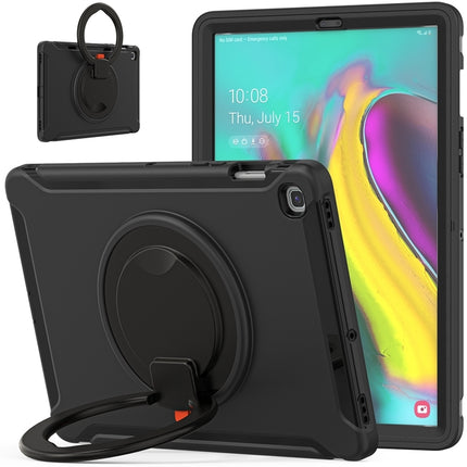 For Samsung Galaxy Tab S5e 10.5 inch T720 2019 Shockproof TPU + PC Protective Case with 360 Degree Rotation Foldable Handle Grip Holder & Pen Slot(Black)-garmade.com