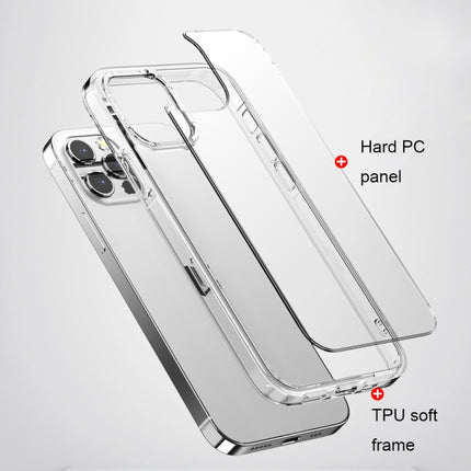 PC + TPU Full Coverage Shockproof Protective Case For iPhone 13 mini(Transparent Black)-garmade.com