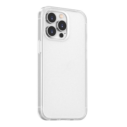 Skin Feel Frosted PC + TPU Shockproof Case with Color Button For iPhone 13 Pro Max(White)-garmade.com