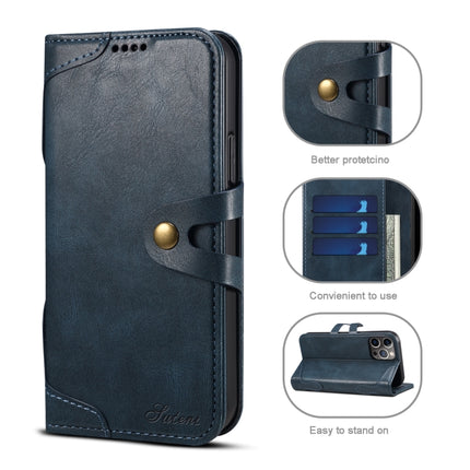 Calf Texture Buckle Horizontal Flip Leather Case with Holder & Card Slots & Wallet For iPhone 13(Blue)-garmade.com