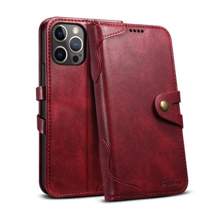 Calf Texture Buckle Horizontal Flip Leather Case with Holder & Card Slots & Wallet For iPhone 13 Pro(Red)-garmade.com