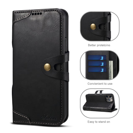 Calf Texture Buckle Horizontal Flip Leather Case with Holder & Card Slots & Wallet For iPhone 13 Pro(Black)-garmade.com