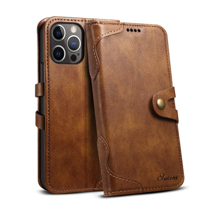 Calf Texture Buckle Horizontal Flip Leather Case with Holder & Card Slots & Wallet For iPhone 13 Pro Max(Brown)-garmade.com