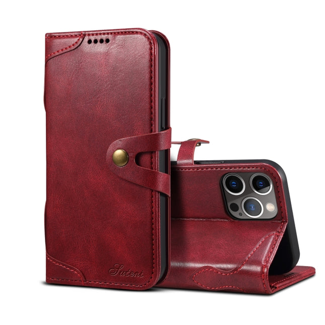 Calf Texture Buckle Horizontal Flip Leather Case with Holder & Card Slots & Wallet For iPhone 13 Pro Max(Red)-garmade.com