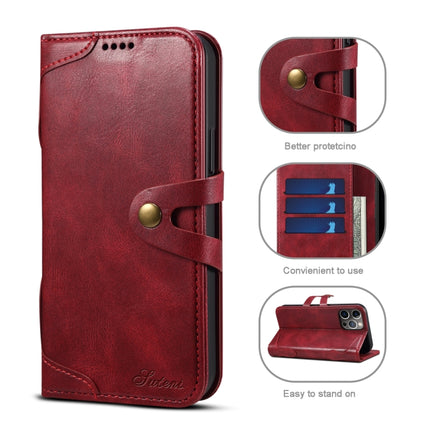Calf Texture Buckle Horizontal Flip Leather Case with Holder & Card Slots & Wallet For iPhone 13 Pro Max(Red)-garmade.com