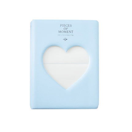 Hollow Heart 64 Pockets Photo Book Album Name Card Holder for Fujifilm Instax Mini 8 /7s /70 /25 /50s /90(Sky Blue)-garmade.com