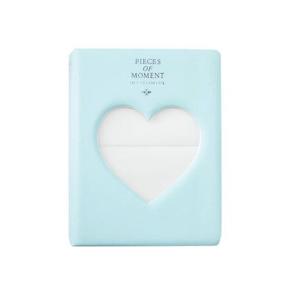 Hollow Heart 64 Pockets Photo Book Album Name Card Holder for Fujifilm Instax Mini 8 /7s /70 /25 /50s /90(Light Mint)-garmade.com