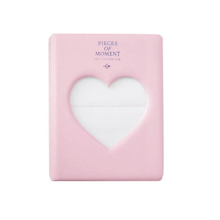 Hollow Heart 64 Pockets Photo Book Album Name Card Holder for Fujifilm Instax Mini 8 /7s /70 /25 /50s /90(Pink)-garmade.com