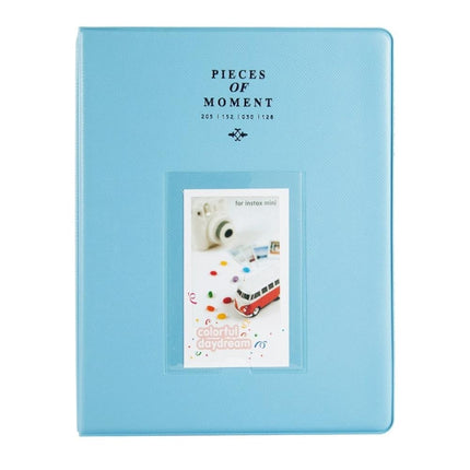 128 Pockets Photo Book Album Name Card Holder for Fujifilm Instax Mini 8 /7s /70 /25 /50s /90(Sky Blue)-garmade.com