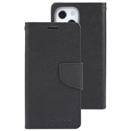 GOOSPERY FANCY DIARY Cross Pattern Horizontal Flip Leather Case with Holder & Card Slots & Wallet For iPhone 13 mini(Black)-garmade.com
