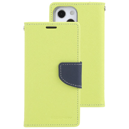 GOOSPERY FANCY DIARY Cross Pattern Horizontal Flip Leather Case with Holder & Card Slots & Wallet For iPhone 13 mini(Green)-garmade.com