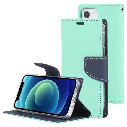 GOOSPERY FANCY DIARY Cross Pattern Horizontal Flip Leather Case with Holder & Card Slots & Wallet For iPhone 13 mini(Mint Green)-garmade.com