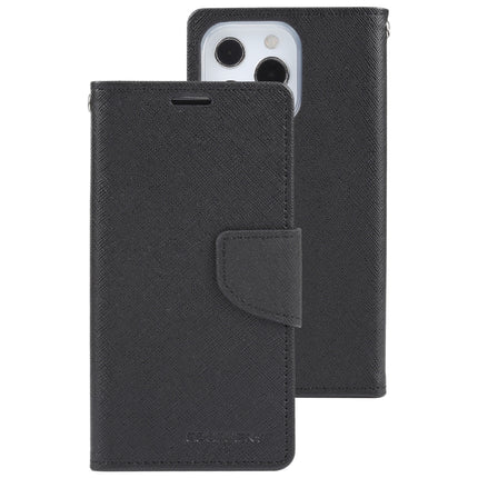 GOOSPERY FANCY DIARY Cross Pattern Horizontal Flip Leather Case with Holder & Card Slots & Wallet For iPhone 13 Pro(Black)-garmade.com