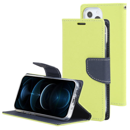 GOOSPERY FANCY DIARY Cross Pattern Horizontal Flip Leather Case with Holder & Card Slots & Wallet For iPhone 13 Pro(Green)-garmade.com