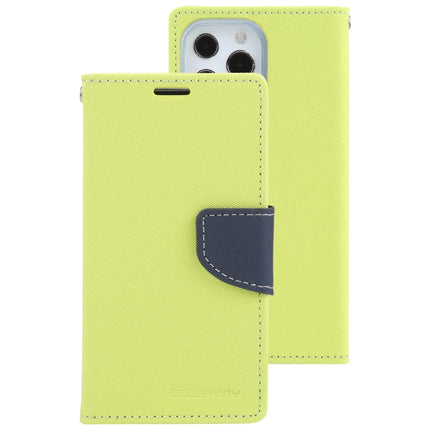 GOOSPERY FANCY DIARY Cross Pattern Horizontal Flip Leather Case with Holder & Card Slots & Wallet For iPhone 13 Pro(Green)-garmade.com