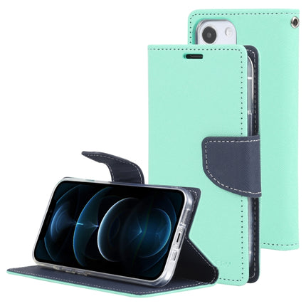 GOOSPERY FANCY DIARY Cross Pattern Horizontal Flip Leather Case with Holder & Card Slots & Wallet For iPhone 13 Pro(Mint Green)-garmade.com