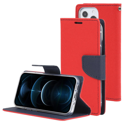 GOOSPERY FANCY DIARY Cross Pattern Horizontal Flip Leather Case with Holder & Card Slots & Wallet For iPhone 13 Pro(Red)-garmade.com