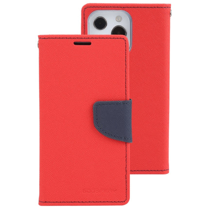 GOOSPERY FANCY DIARY Cross Pattern Horizontal Flip Leather Case with Holder & Card Slots & Wallet For iPhone 13 Pro(Red)-garmade.com