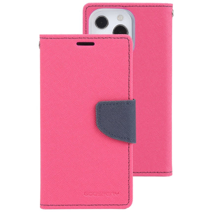 GOOSPERY FANCY DIARY Cross Pattern Horizontal Flip Leather Case with Holder & Card Slots & Wallet For iPhone 13 Pro(Rose Red)-garmade.com