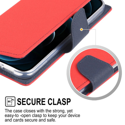 GOOSPERY FANCY DIARY Cross Pattern Horizontal Flip Leather Case with Holder & Card Slots & Wallet For iPhone 13 Pro Max(Red)-garmade.com