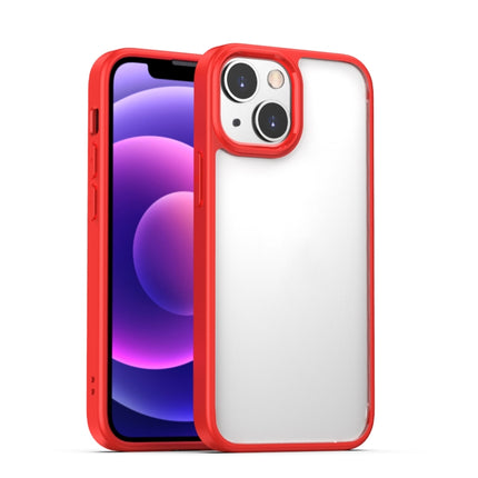 Clear Acrylic + TPU Four-corner All-inclusive Shockproof Case For iPhone 13(Red)-garmade.com