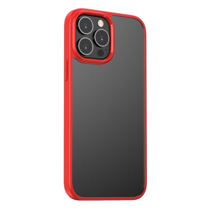 Clear Acrylic + TPU Four-corner All-inclusive Shockproof Case For iPhone 13 Pro(Red)-garmade.com