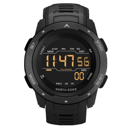 NORTH EDGE Mars Men Luminous Digital Waterproof Smart Sports Watch, Support Alarm Clock & Countdown & Sports Mode(Black)-garmade.com