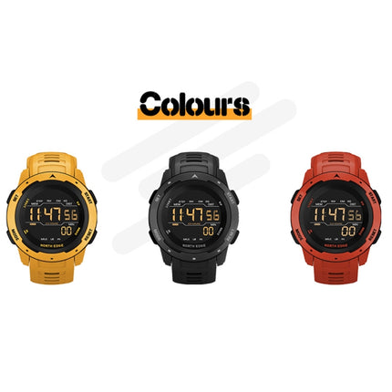 NORTH EDGE Mars Men Luminous Digital Waterproof Smart Sports Watch, Support Alarm Clock & Countdown & Sports Mode(Yellow)-garmade.com