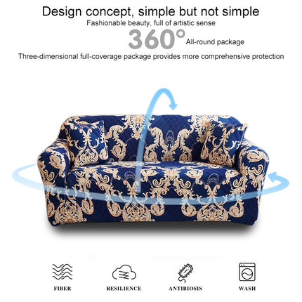 Double Seat Full Coverage Elastic Non-slip Sofa Cover(Classic Elements)-garmade.com