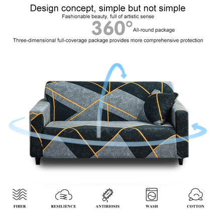 Double Seat Full Coverage Elastic Non-slip Sofa Cover(Vic)-garmade.com